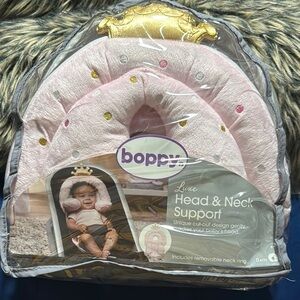 Boppy Pink and Gold Crown Head Support Pillow